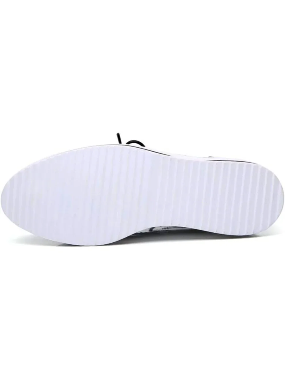 Women's Apricot Round Toe Lace Up Leather Oxford Shoes Wingtip White Platform